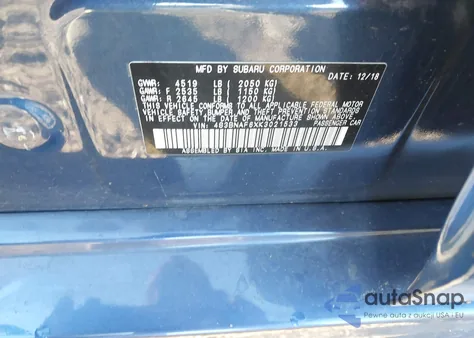 2019 Subaru Legacy 2.5I Premium from USA, damaged, VIN 4S3BNAF6XK3021533